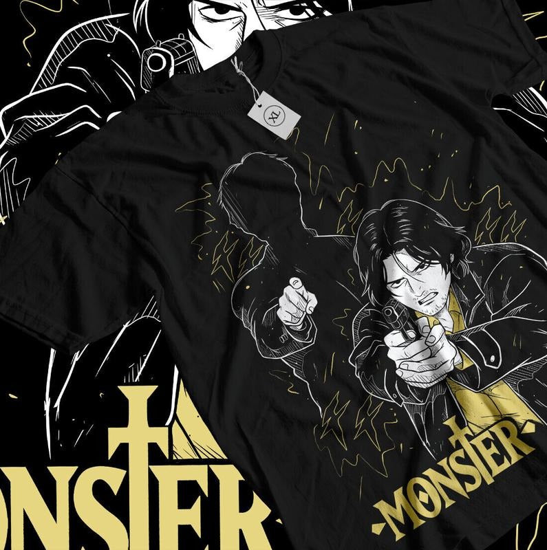 Monster Johan liebert T-Shirt S-4XL Tenma naoki urasawa Gift Exclusive Shirt Tshirt S-4XL Hoodie, Sweatshirt