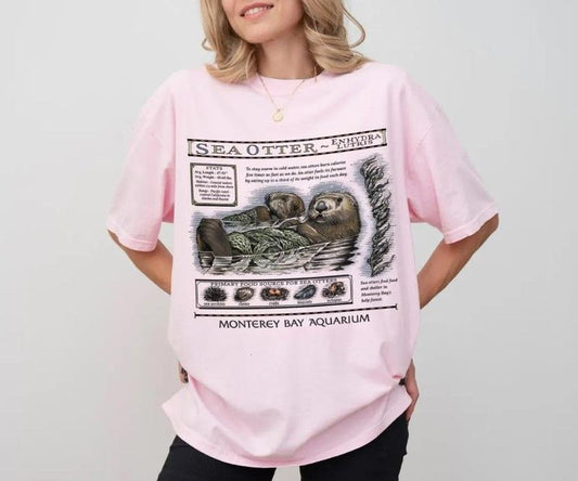 Monterey Bay Aquarium Otter Shirt, Sweatshirt, Hoodie - Daily Wear Hot Hit Casual Graphic Design | InkThreadWorks.com