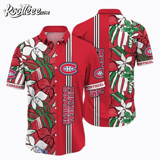 Montreal Canadiens NHL Flower Hawaiian Shirt
