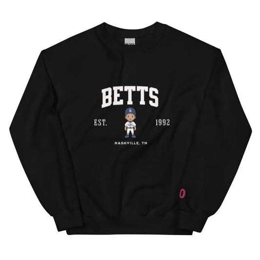 Mookie Betts Dodgers Varsity Crew Sweatshirt - Classic Cotton Sweater for Fan, Baseball Lover Tee, Game Day Spirit