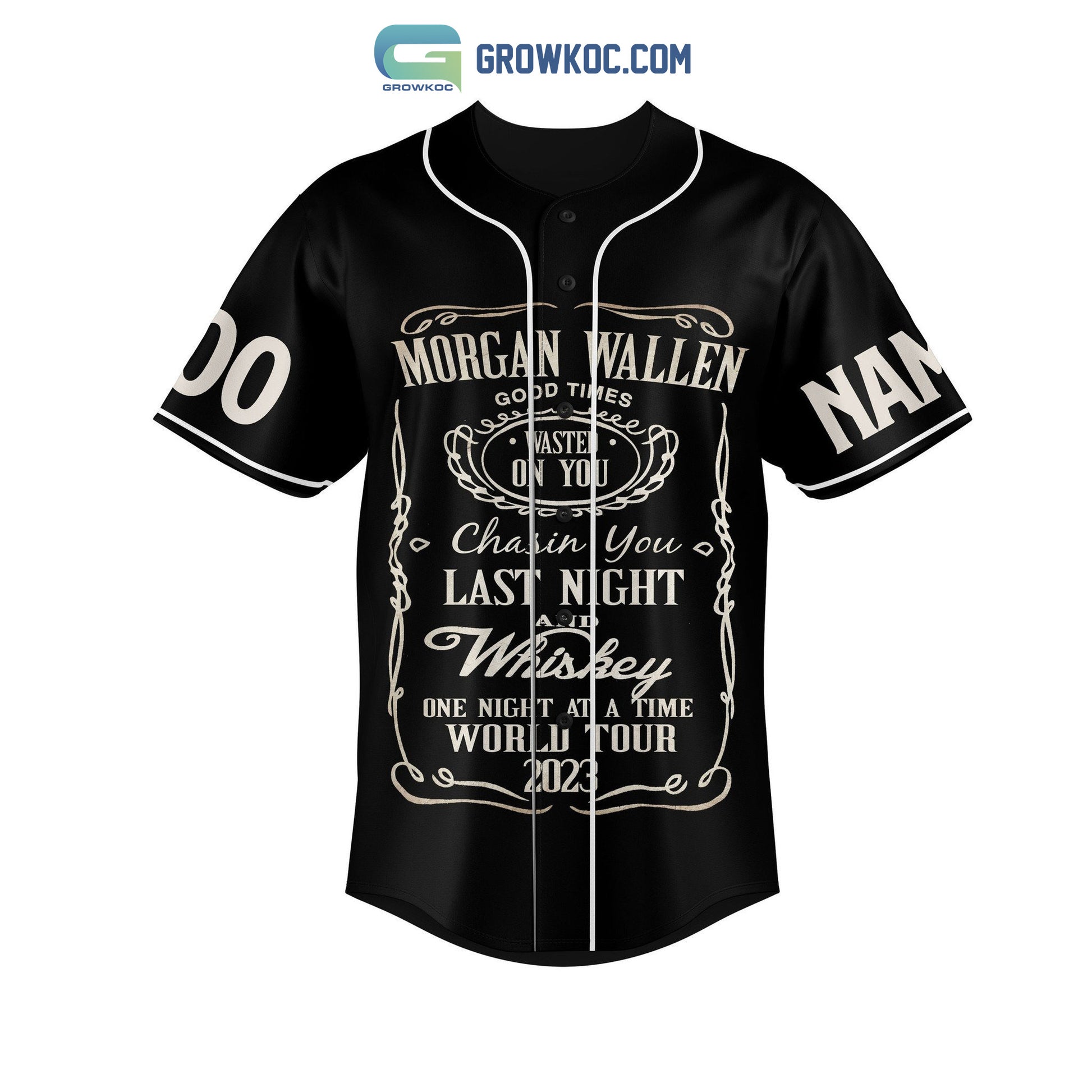 Morgan Wallen Last Night We Let The Liquor Talk World Tour 2023 Personalized Baseball Jersey