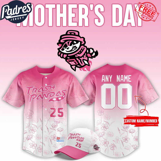 Morthers Day 2025 Trash Pandas Personalized Baseball Jersey - Padres Jersey Oasis: Elevate Your Baseball Style Game