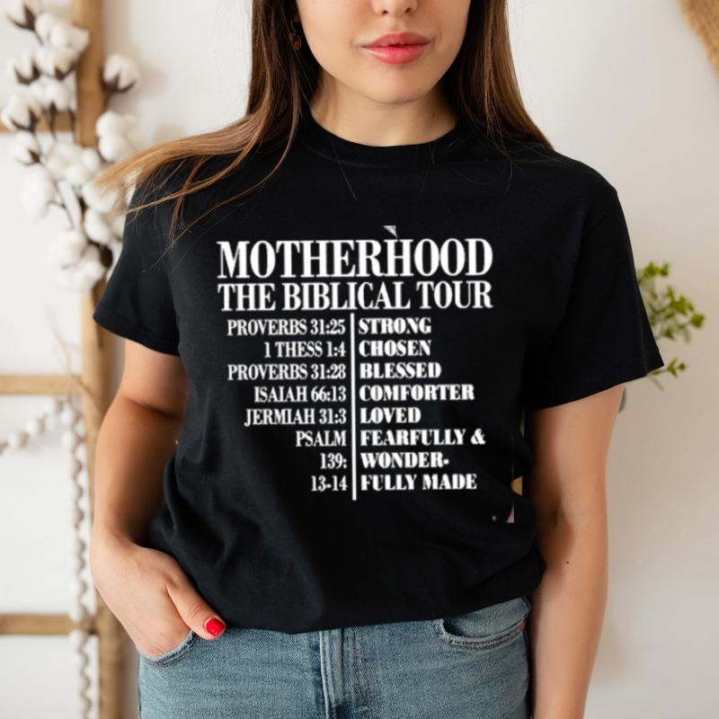Motherhood the Biblical Tour Shirt Casual Style Crew Neck Short Sleeve T-Shirt Tops Trendy for Unisex, Perfect Gift