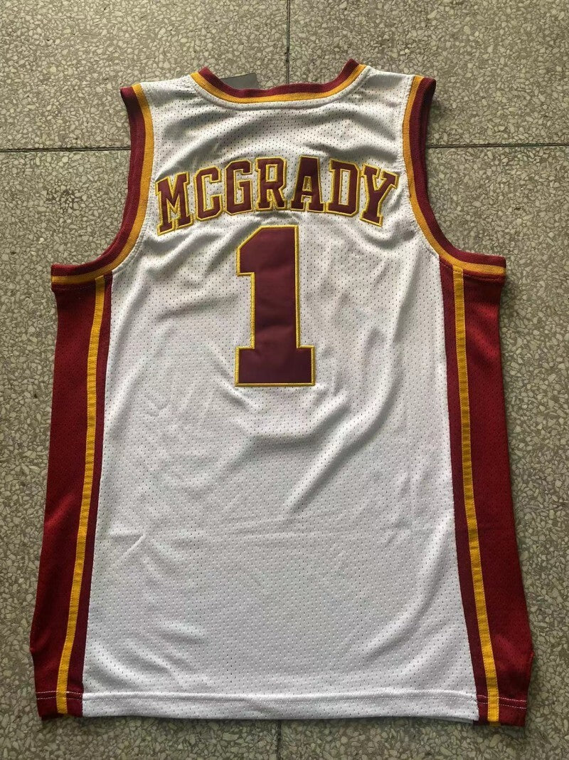 Mount Zion Christian High School #1 Tracy McGrady McGrady High School 1 # White Jersey Style 1