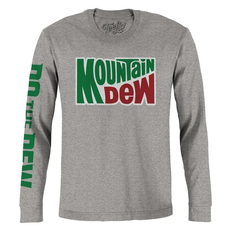 Mountain Dew Do The Dew Sleeve Print Long Sleeve T-Shirt - Gray men