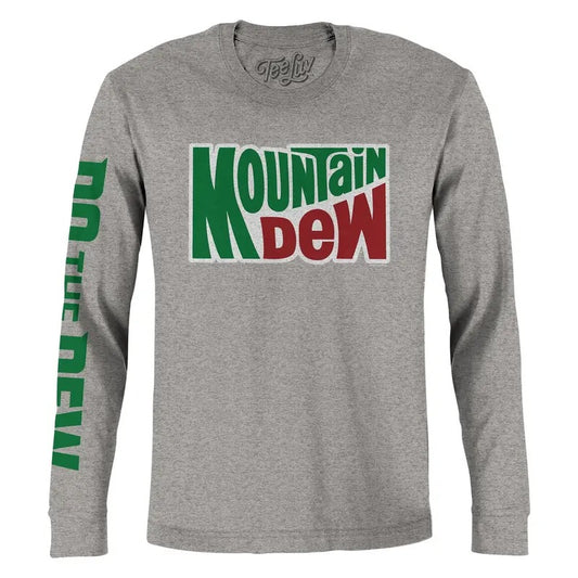 Mountain Dew Do The Dew Sleeve Print Long Sleeve T-Shirt - Gray men