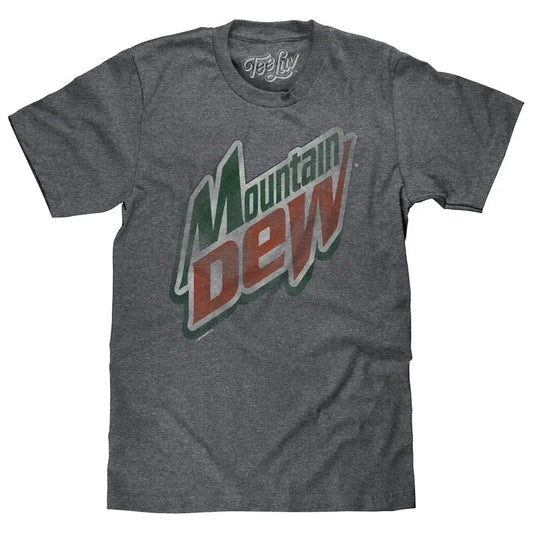 Mountain Dew Logo T-Shirt - Gray Hoodie, Sweatshirt | InkThreadWorks.com