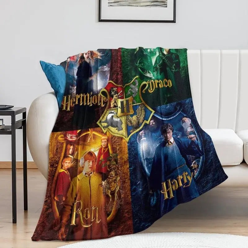 Movie Fleece Blanket Ha|rry Po|tt|er Fuzzy Soft Bed Blanket Throw Blanket Couch Sofa
