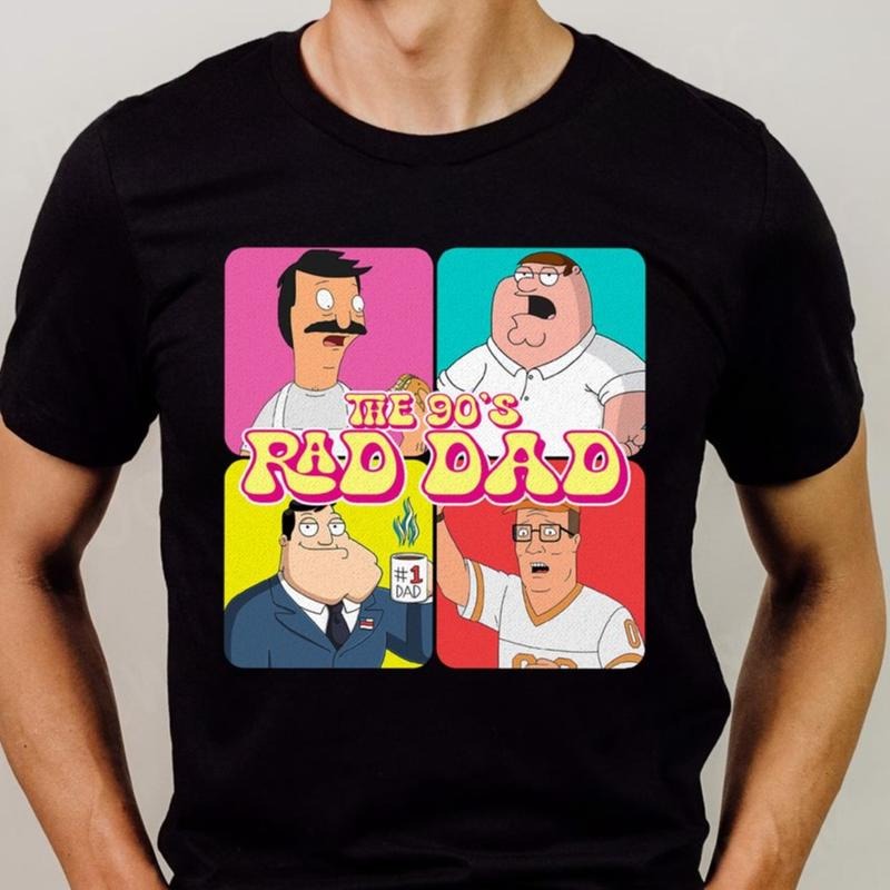 Movie Rad Dad Father Day Shirt, Bob Belcher Bob Burger Shirt | Peter Griffin Family Guy Shirt | Best Dad Bobs In Hollywood Shirt