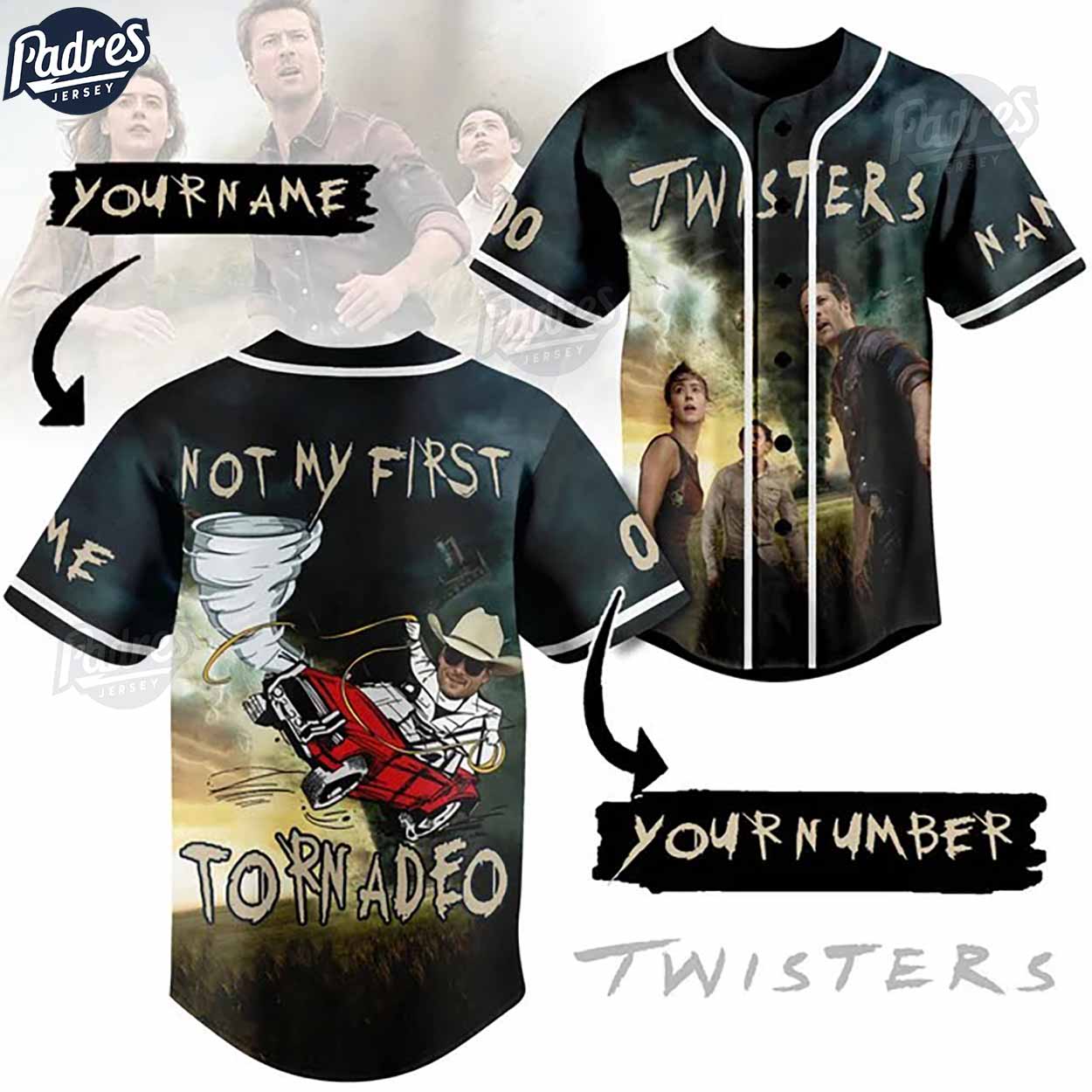 Movie Twisters Custom Baseball Jersey Online - Padres Jersey Oasis: Elevate Your Baseball Style Game