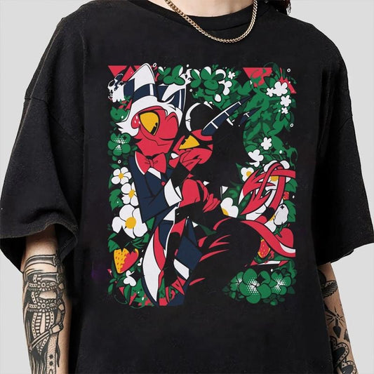 Moxxie x Millie T-Shirt, Helluva Boss T-Shirt, Hazbin Hotel T-Shirt, Birthday Gift for Fans