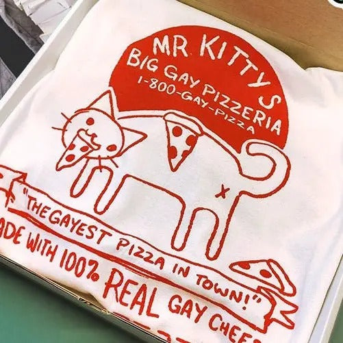 Mr. Kittys BIG GAY PIZZERIA - Shirt Hoodie, Sweatshirt | InkThreadWorks.com