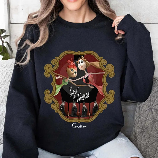 Ms. Spink and Forcible in Coraline Shirt, Ms. Spink Forible candy Coraline Sweatshirt Hoodie, Horror Movie Merch, Halloween Christmas Gift, gift for Friend, trendy design shirt, Graphic Shirt