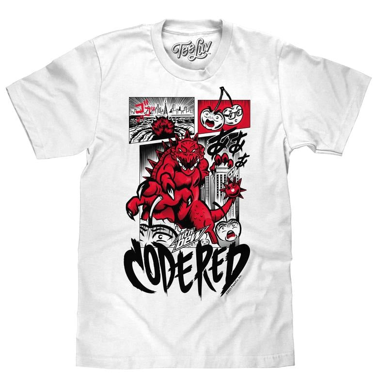 Mtn Dew Code Red Comic Book T-Shirt - White Hoodie, Sweatshirt | InkThreadWorks.com