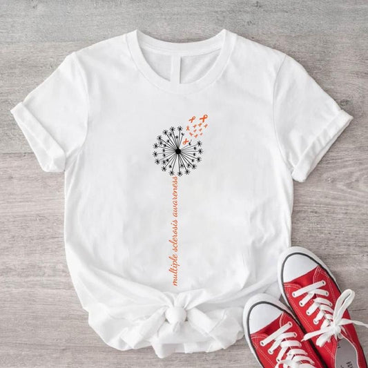 Multiple Sclerosis Awareness Shirt, Orange Ribbon T-shirt, World MS Day Warrior Tee, MS Fighter Gift Shirt, Support Squad...