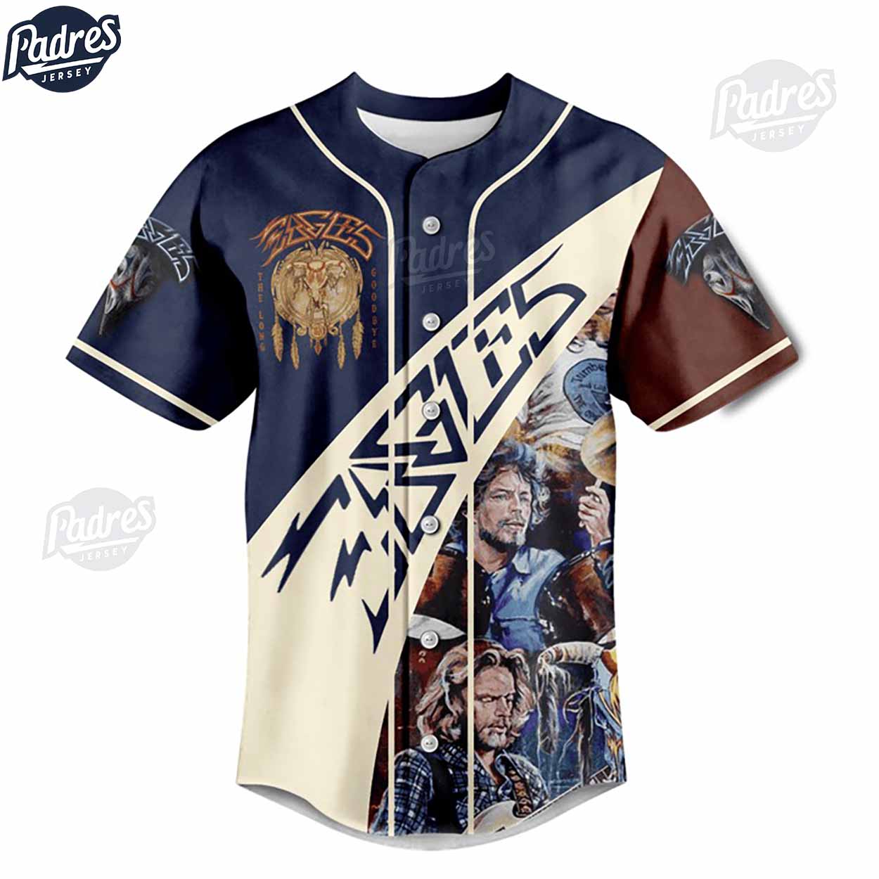 Music Eagles The Long Goodbye Final Tour Custom Baseball Jersey - Padres Jersey Oasis: Elevate Your Baseball Style Game