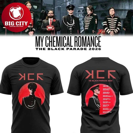 My Chemical Romance 2026 The Black Parade Schedule Tour Two Sided Shirt