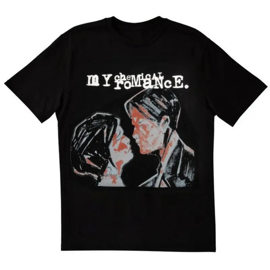 My Chemical Romance Romance T-Shirt, Emo Punk Graphic Tee, Vintage Rock Streetwear for Men, Unisex Emo Graphic Shirt, Music Fan Gift Menswear Top