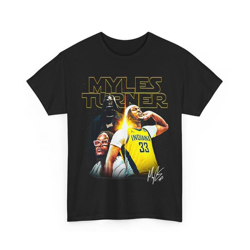 Myles Turner Inspired Graphic Tee, 100% Cotton Unisex T-Shirt, Gift For Fan