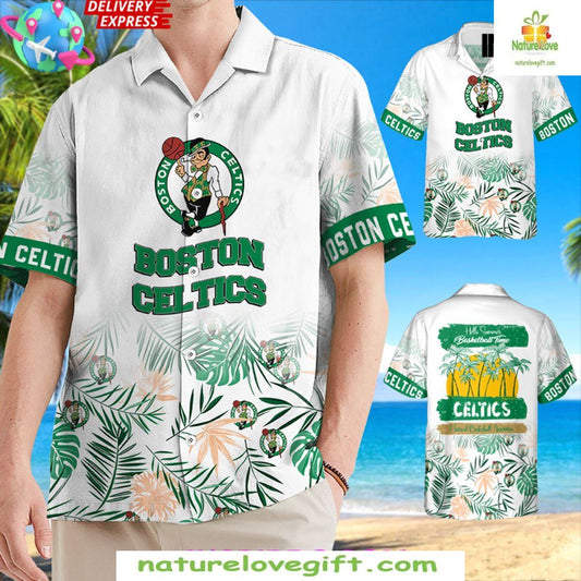 Boston Celtics Hawaiian Shirt NBA Baseball Time Aloha Style