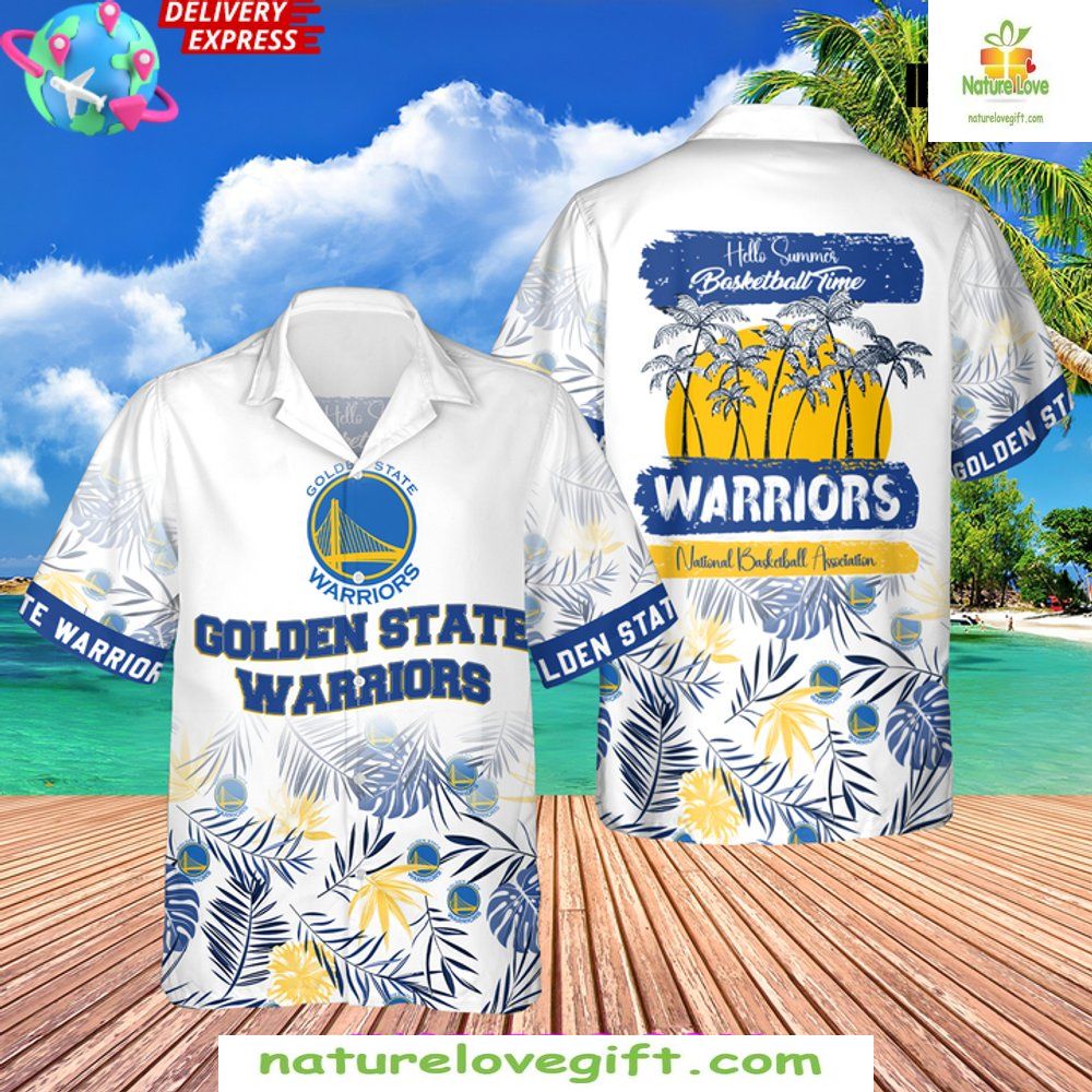 Golden State Warriors Hawaiian Shirt NBA Baseball Time Fan Apparel