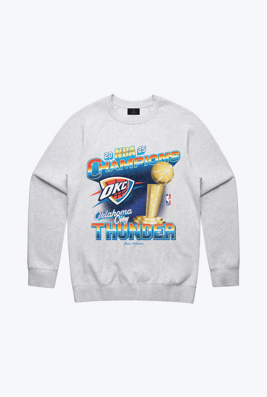 Oklahoma City Thunder NBA Champions Crewneck - Ash