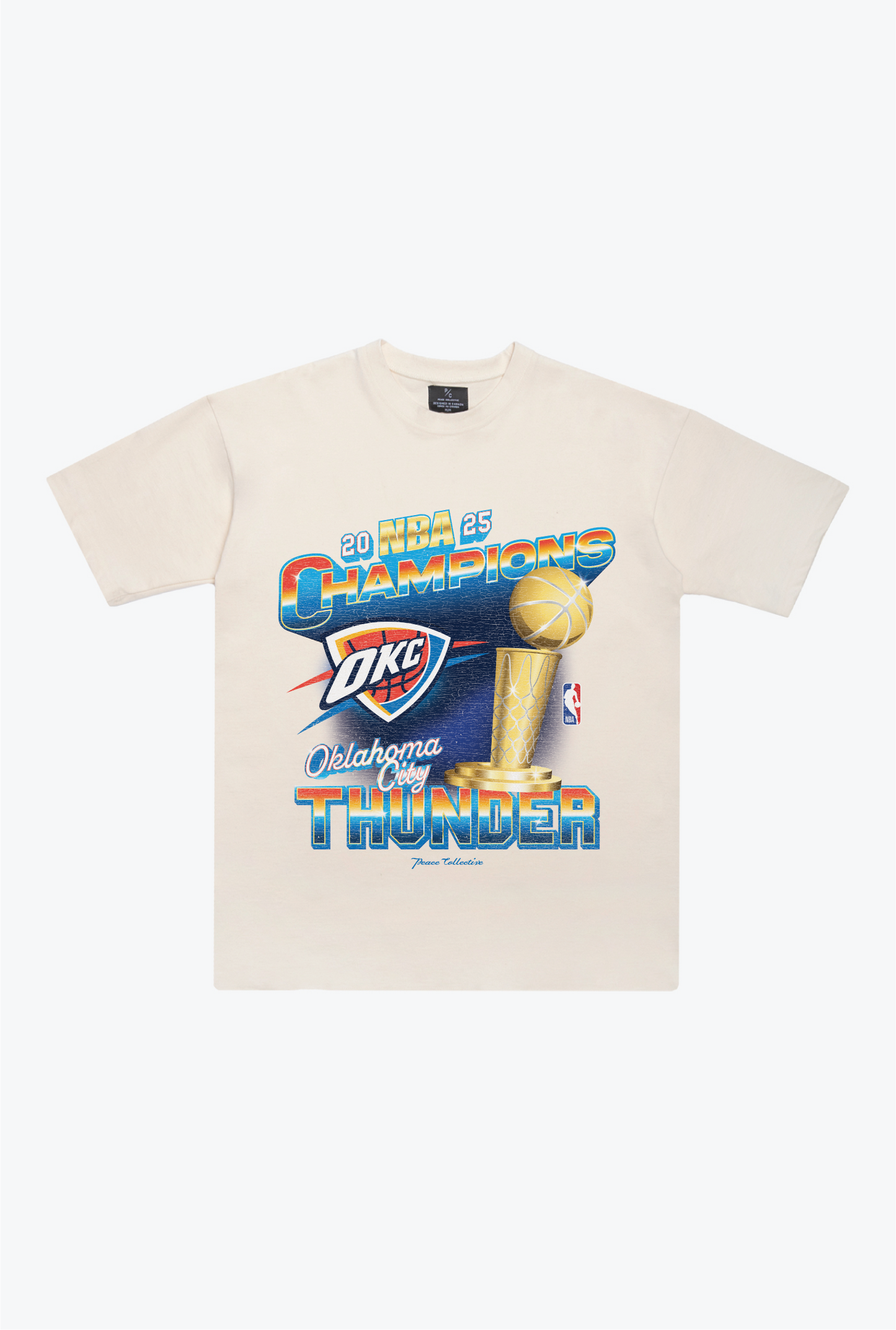 Oklahoma City Thunder NBA Champions Heavyweight T-Shirt - Ivory