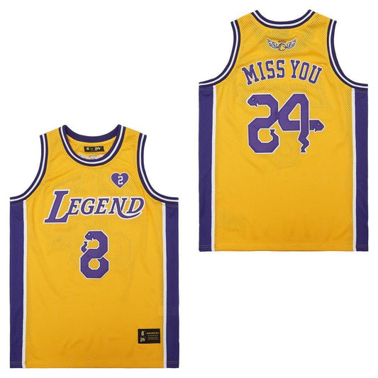 NBA8-24 Yellow Front Legend Back MISS YOU