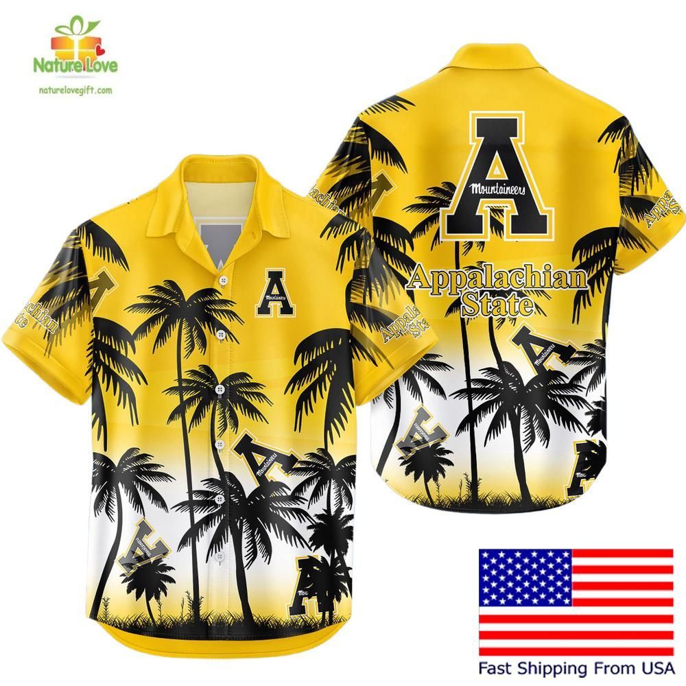NCAA Appalachian State Mountaineers Hawaiian Shirt Tropical Fan Gear