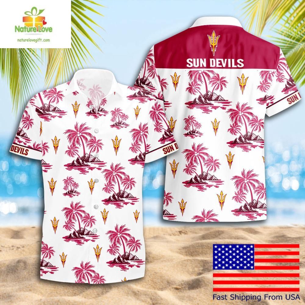 Arizona State Sun Devils Hawaiian Shirt Coconut Tree Logo