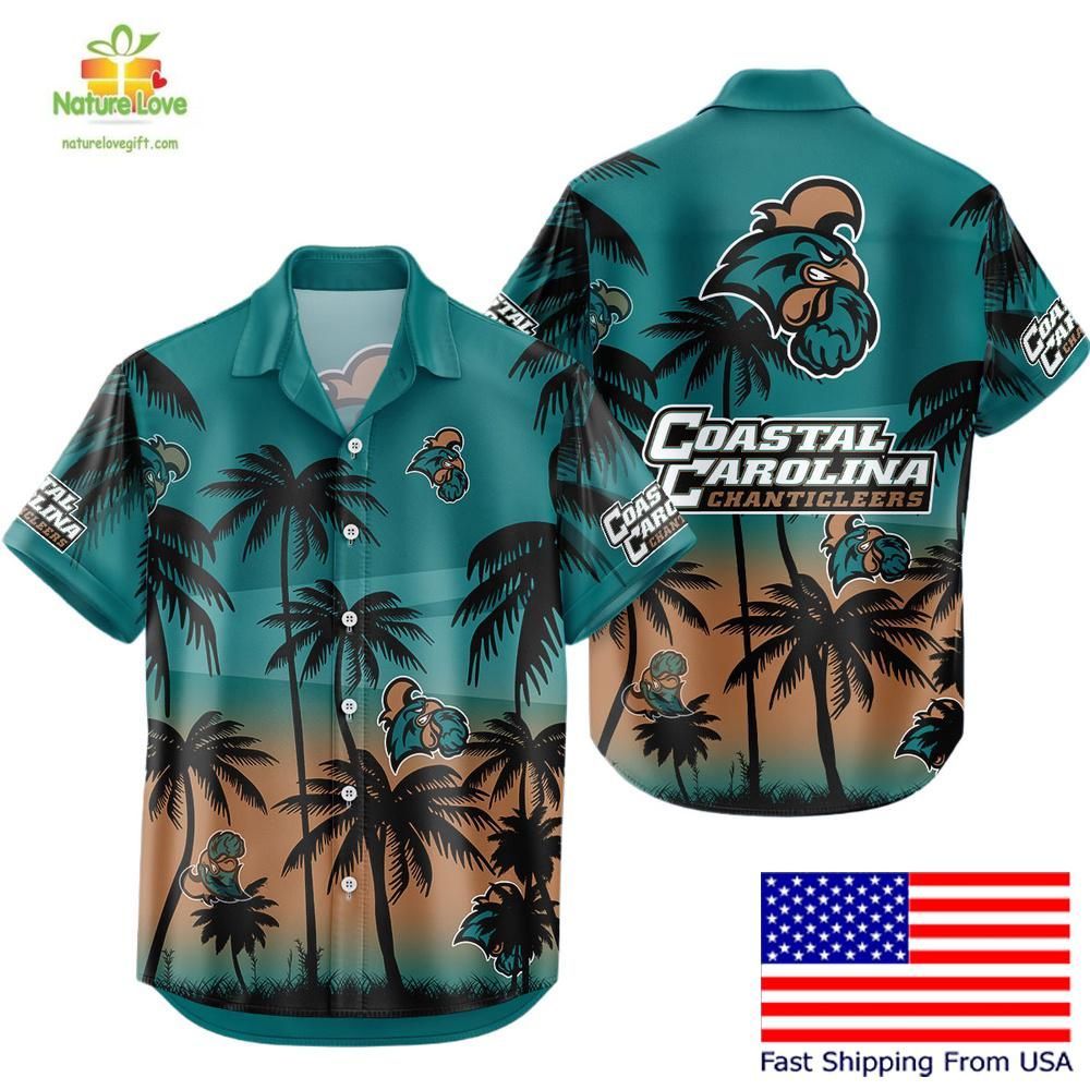 NCAA Coastal Carolina Chanticleers Hawaiian Shirt Tropical Fan Gear