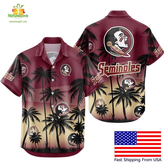 Florida State Seminoles Hawaiian Shirt Coconut Forest Tropical Fan Gear