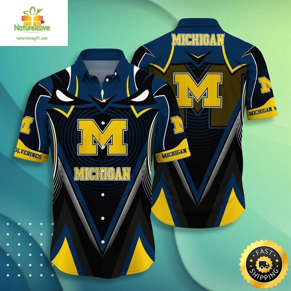 Michigan Wolverines Hawaiian Shirt Gift For NCAA Sports Fans