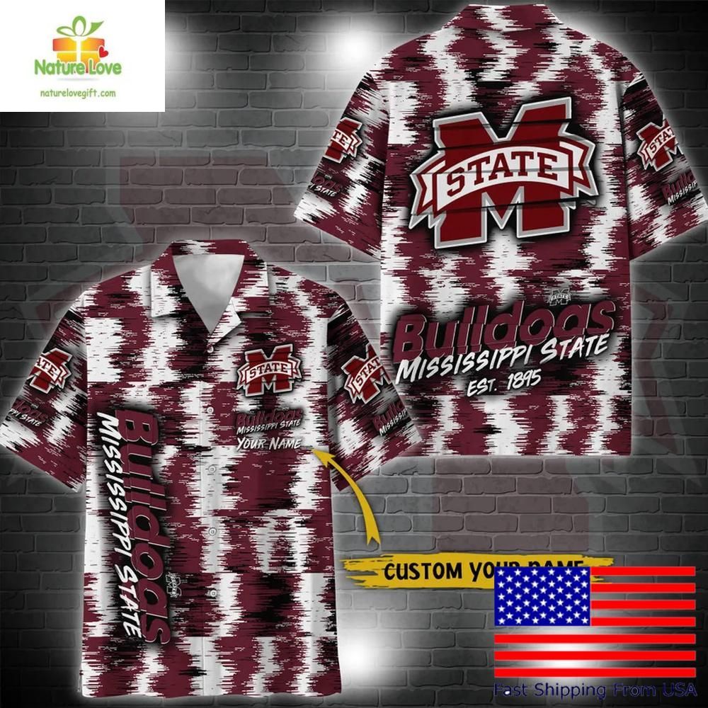 Mississippi State Bulldogs Ikat Hawaiian Shirt for Fans
