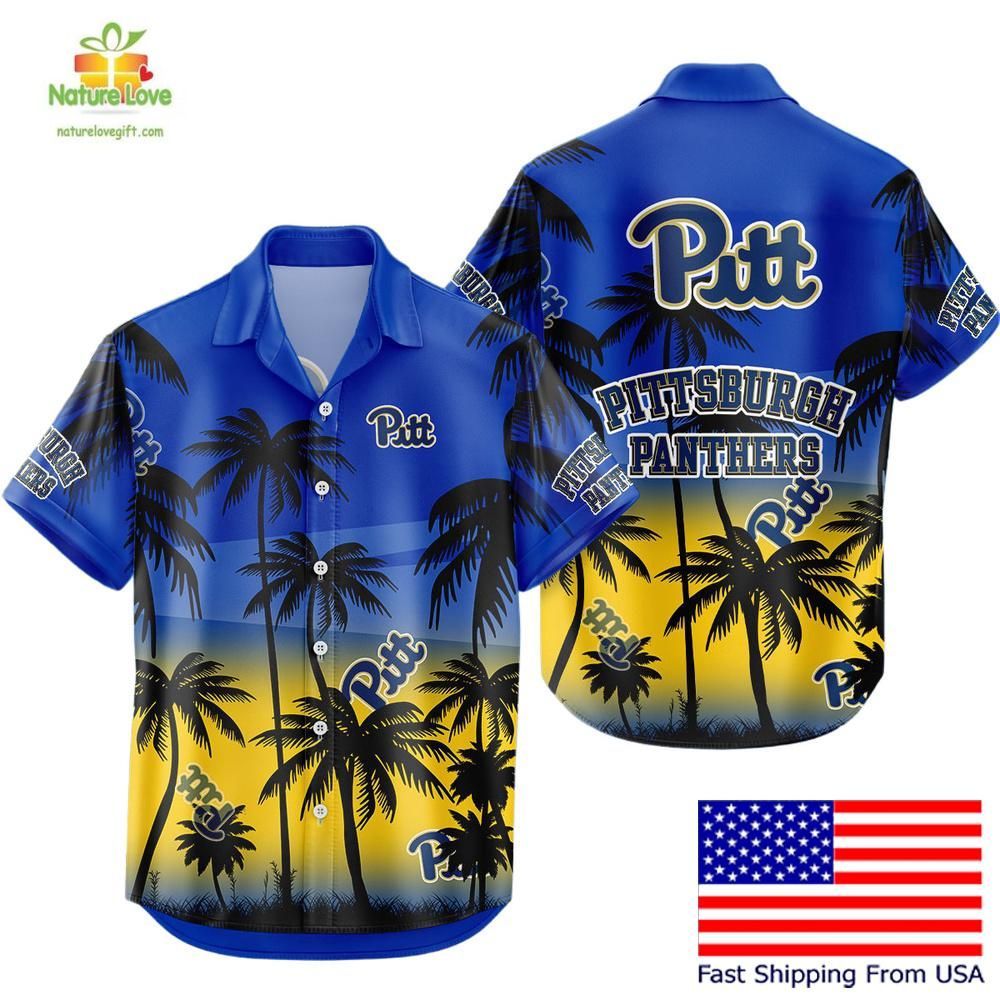Pittsburgh Panthers Hawaiian Shirt NCAA Tropical Fan Gear