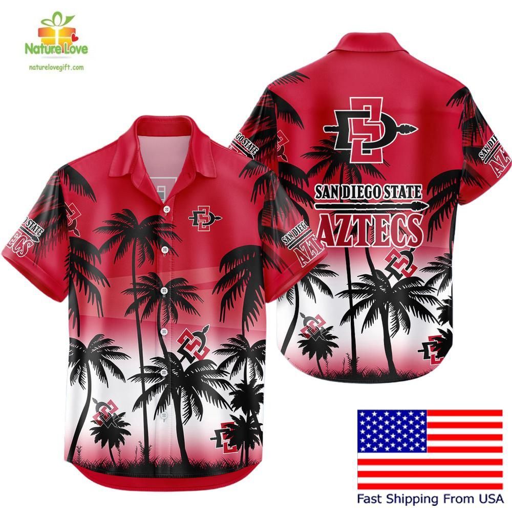 San Diego State Aztecs Hawaiian Shirt Coconut Forest Tropical Fan Gear