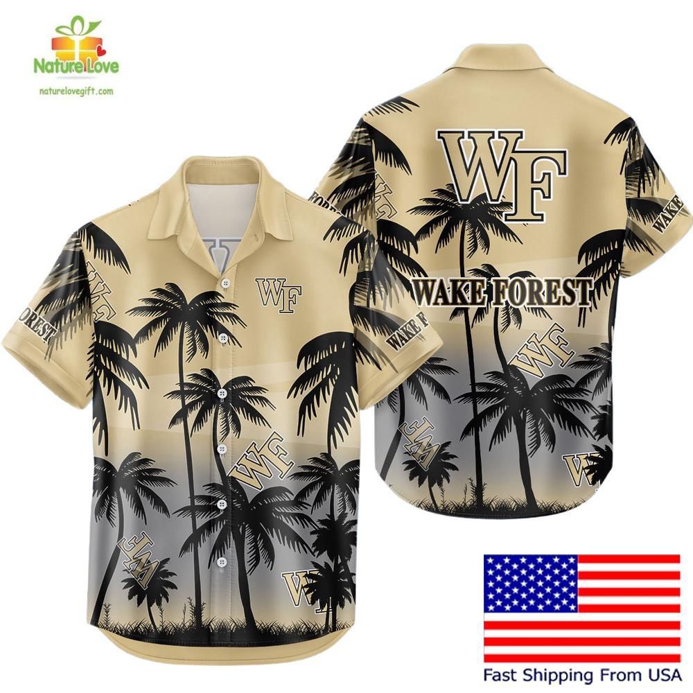 NCAA Wake Forest Demon Deacons Tropical Hawaiian Shirt
