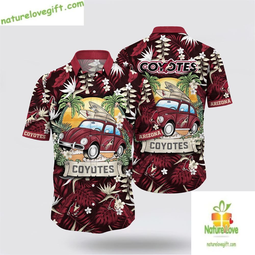 Arizona Coyotes NHL Hawaiian Shirt Tropical Summer Travel