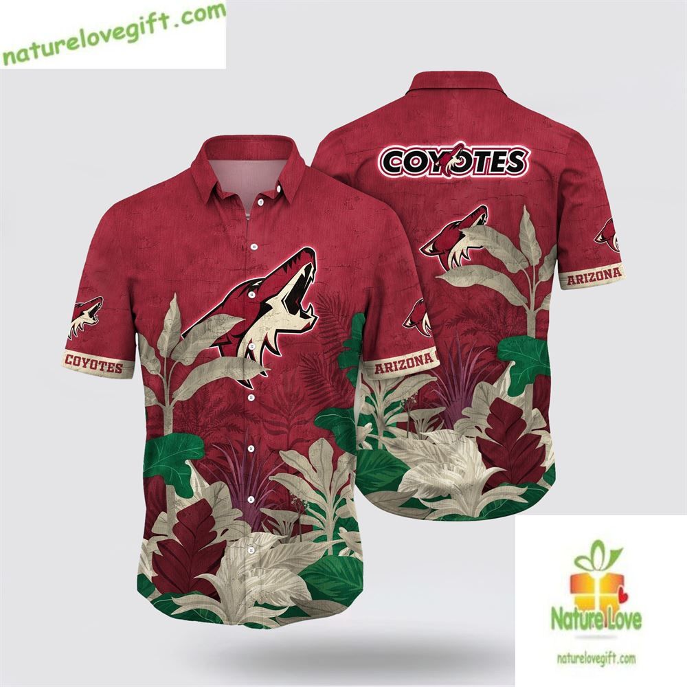Arizona Coyotes Hawaiian Shirt Tropical Summer Fan Gear