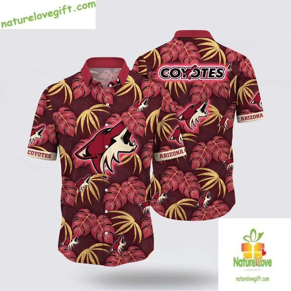 Arizona Coyotes Hawaiian Shirt Tropical Summer Hockey Fan Gift