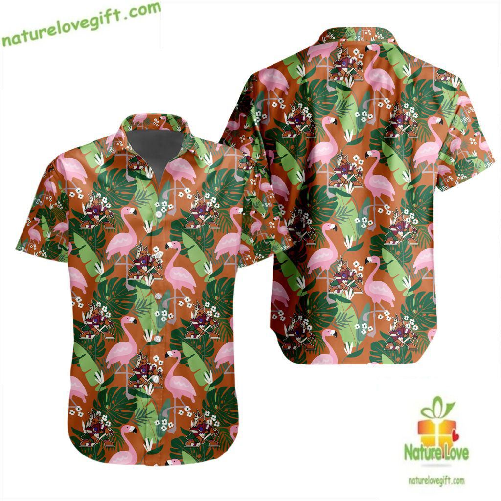 Arizona Coyotes Hawaiian Shirt Flamingo Button Up LV3907942D4D17353
