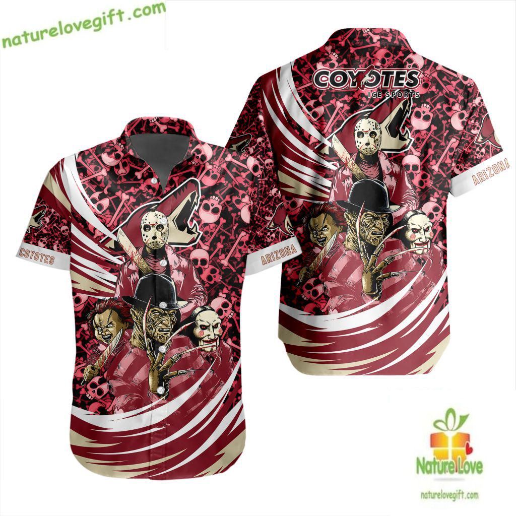 Arizona Coyotes Hawaiian Shirt Halloween Hockey Fan Gift LV292FF80179BB7AB