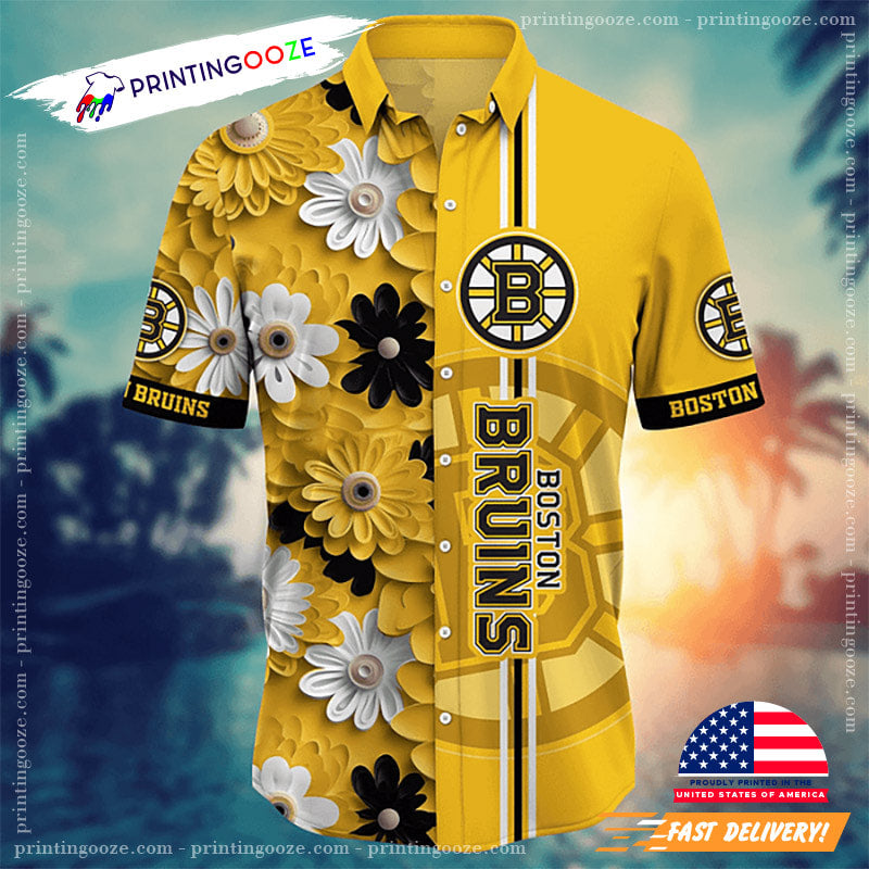 NHL Boston Bruins Flower Festivals Hawaiian Shirt
