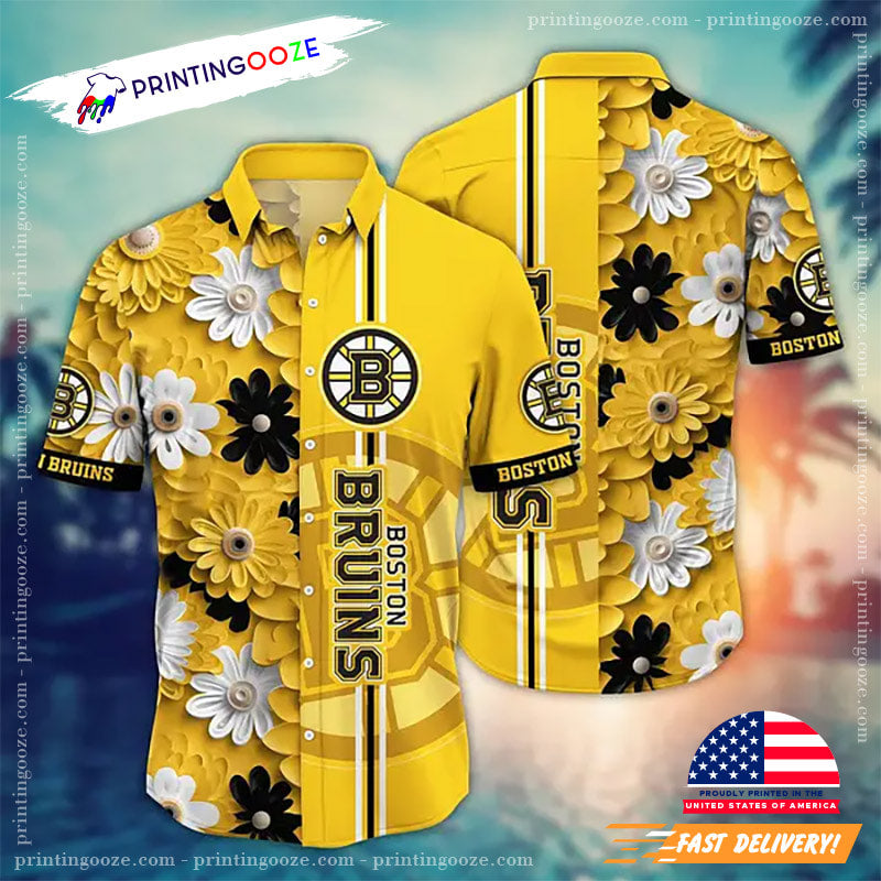NHL Boston Bruins Flower Festivals Hawaiian Shirt
