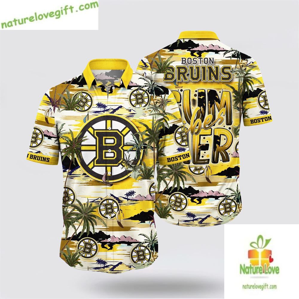 Boston Bruins Hawaiian Shirt Tropical Aloha Summer Shirt LVH8P2ORU3