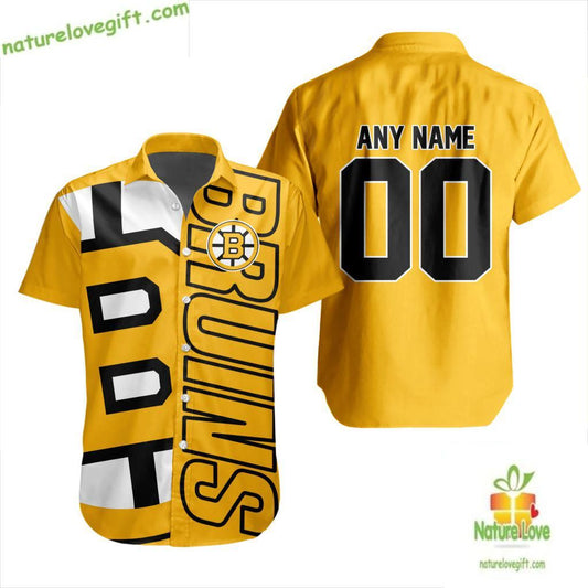 Boston Bruins Hawaiian Shirt Hockey Team Aloha Button Up Shirt LV66447513F3A157E2