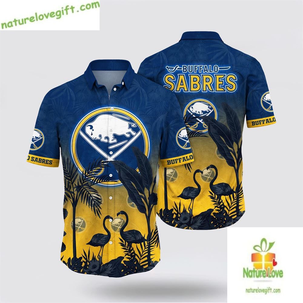 Buffalo Sabres Hawaiian Shirt Tropical Flamingo Summer Tee LVJKCF2L4Z