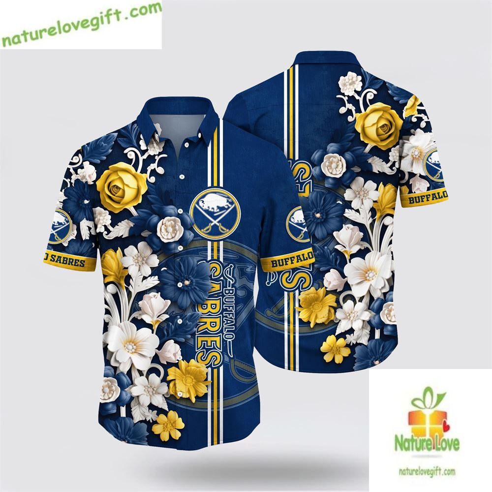 Buffalo Sabres Hawaiian Shirt Tropical Floral Summer Shirt LV AKP65R2B