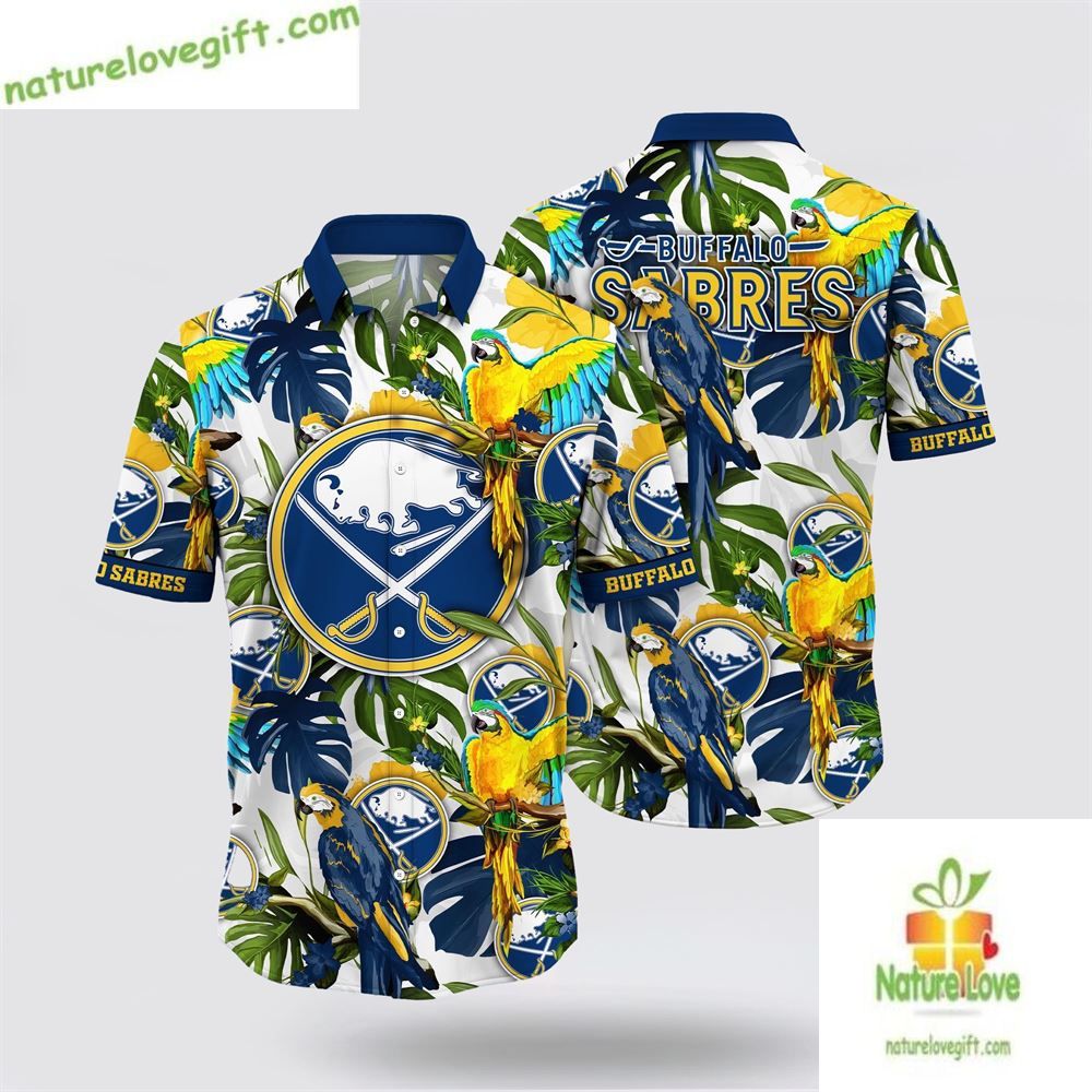 Buffalo Sabres Hawaiian Shirt Tropical Parrot Summer Shirt LV AAEKJ9J0