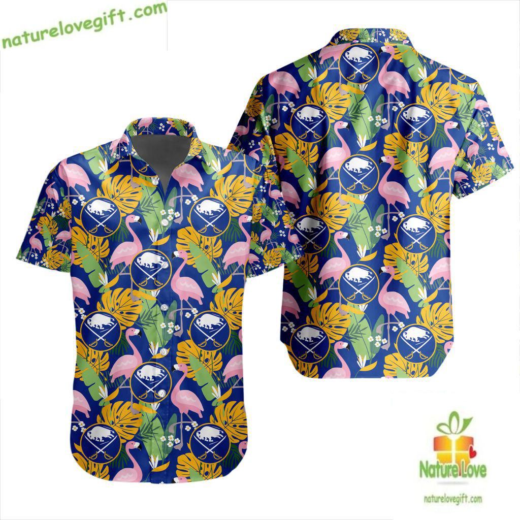 Buffalo Sabres Hawaiian Shirt Flamingo Button Up Lv c2f7747bf6edbbf